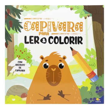 Capivara Para Ler & Colorir Com Adesivos