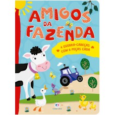 Amigos Da Fazenda: 4 Quebra-cabeças Com 6 Peças Cada