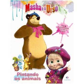 Masha E O Urso - Pintando Os Animais: Com 4 Quebra-cabeças Para Você Se Divertir!