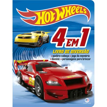 Hot Wheels - 4 Em 1 - Livro De Diversão