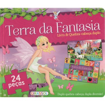 Livro & Quebra-cabeça Duplo - Terra Da Fantasia