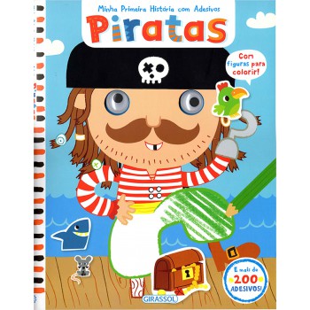 Minha Primeira História Com Adesivos - Piratas