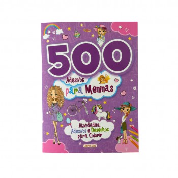 500 Adesivos Para Meninas - Roxa