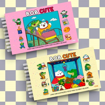 Kit Bob Cute - Capa Dura Amarelo + Capa Dura Rosa