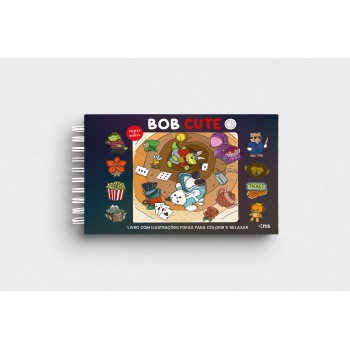 Bob Cute - Capa Dura Preto: Livro Com Ilustrações Fofas Para Colorir E Relaxar
