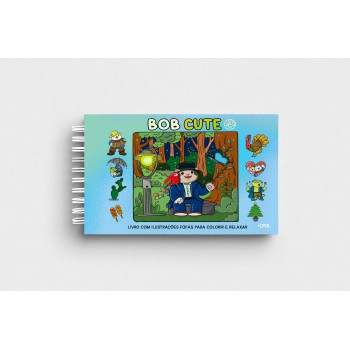 Bob Cute - Capa Dura Azul: Livro Com Ilustrações Fofas Para Colorir E Relaxar
