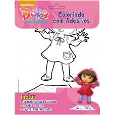 Dora A Aventureira Colorindo Com Adesivos 01