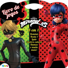 Ladybug - Livro De Jogos: 8 Em 1 - Dominó, Resta 1, Ludo, Quebra-cabeça, Damas E Muito Mais!