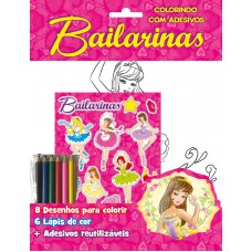 Colorir Com Adesivos Bailarinas 01