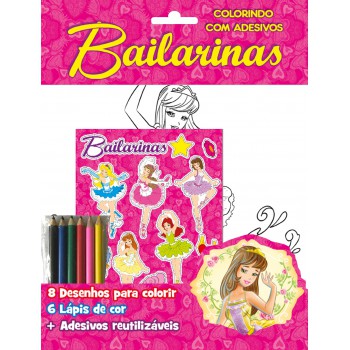 Colorir Com Adesivos Bailarinas 01