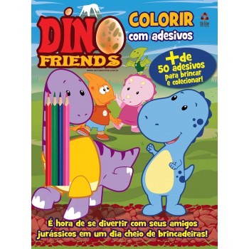 Dino Friends Colorir Com Adesivos 02