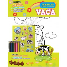 Vaca - Colorindo Com Adesivos