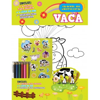 Vaca - Colorindo Com Adesivos