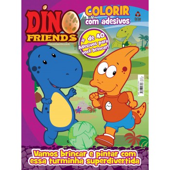 Dino Friends Colorir Com Adesivos 04