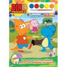 Dino Friends Pintando Com Aquarela