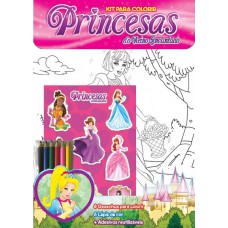 Princesas Colorindo Com Adesivos 01