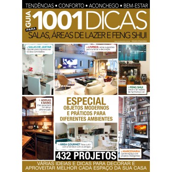 Guia 1001 Dicas Para Salas, áreas Lazer E Feng Shui: Várias Ideias E Dicas Para Decorar E Aproveitar Melhor Cada Espaço Da Sua Casa