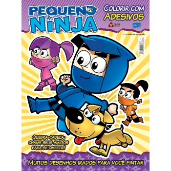 Pequeno Ninja Colorir Com Adesivos 01