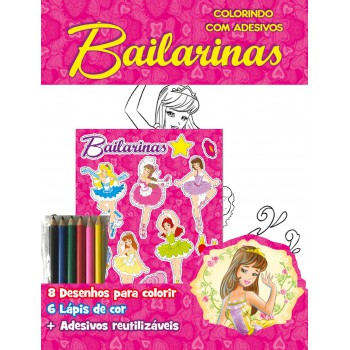 Bailarinas - Colorindo Com Adesivos 01