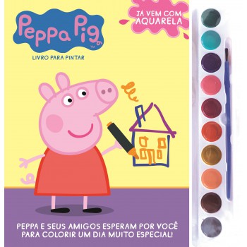 Peppa Pig Livro Para Pintar Com Aquarela