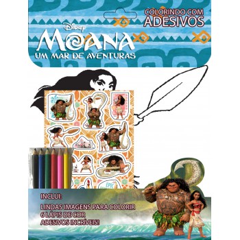 Disney Colorindo Com Adesivos - Moana