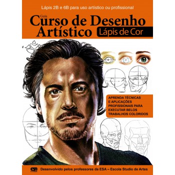 Guia Curso De Desenho Artístico - Lápis De Cor Rostos