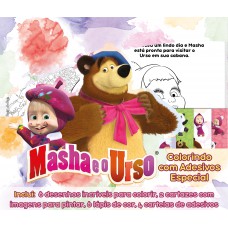 Masha E O Urso - Colorindo Com Adesivos Especial