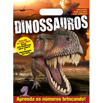 Dinossauros Prancheta Para Colorir Com Adesivos