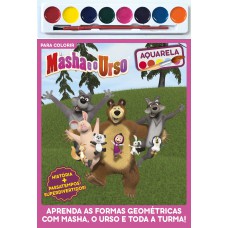 Masha E O Urso Para Colorir Com Aquarela