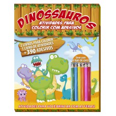 Dinossauros - Atividades Para Colorir Com Adesivos