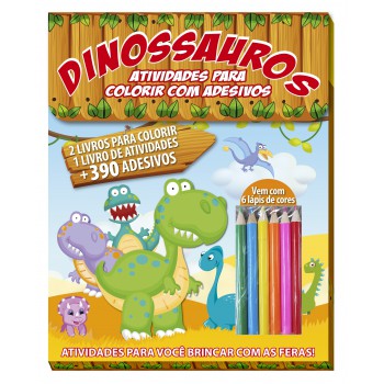 Dinossauros - Atividades Para Colorir Com Adesivos