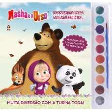 Masha E O Urso Prancheta Para Pintar Especial Com Aquarela