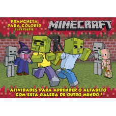 Minecraft - Prancheta Para Colorir Alfabeto Supersérie