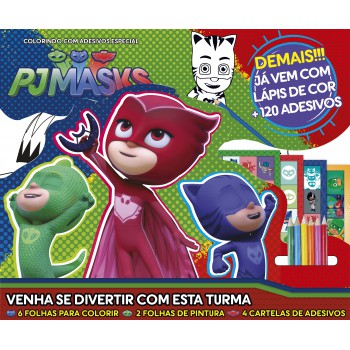 Pj Mask - Colorindo Com Adesivos - Especial