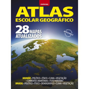 Atlas Escolar Geográfico - Especial - 28 Mapas Atualizados