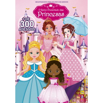 O Reino Encantado Das Princesas Megaprancheta Para Colorir Com Adesivos 01