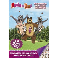 Masha E O Urso Megaprancheta Para Colorir Com Adesivos