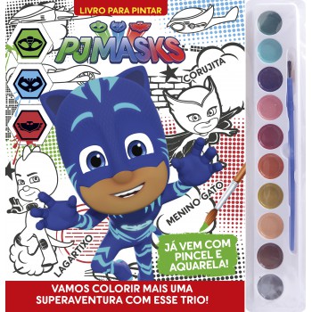 Pj Masks Livro Para Pintar Com Aquarela