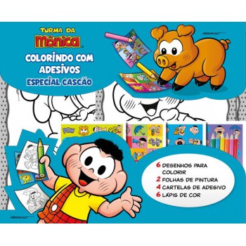 Turma Da Mônica Colorindo Com Adesivos Especial - Cascão