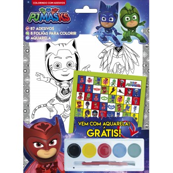 Pj Mask - Colorindo Com Adesivos