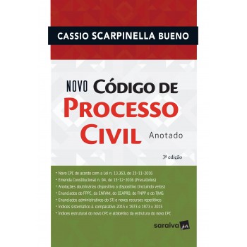 Novo Código De Processo Civil Anotado - 3ª Edição De 2017