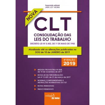 Consolidação Das Leis Do Trabalho 2019 - Mini