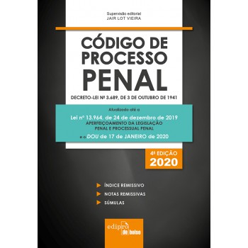 Código De Processo Penal 2020 - Mini