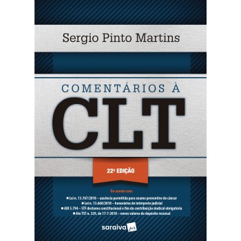 Comentários à Clt - 22ª Edição De 2019