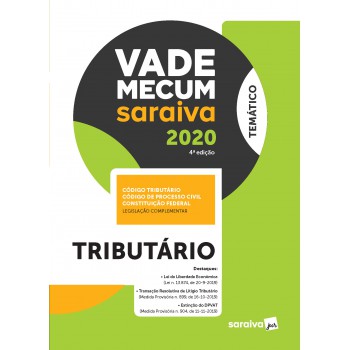 Vade Mecum Tributário - Temático - 4ª Edição De 2020