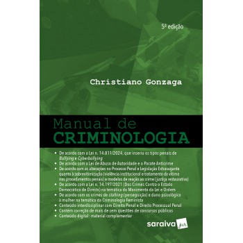 Manual De Criminologia - 5ª Edição 2024