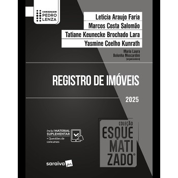 Registro De Im-veis - Coleção Esquematizado - 1ª Edição 2025