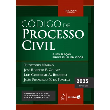 C-digo De Processo Civil E Legislação Processual Em Vigor - 56ª Edição 2025
