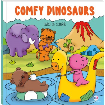 Comfy Dinosaurs - Para Colorir