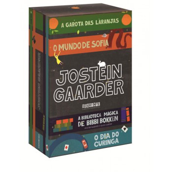 Caixa Jostein Gaarder: O dia do curinga, O mundo de Sofia, A biblioteca mágica de Bibbi Bokken e A garota das laranjas